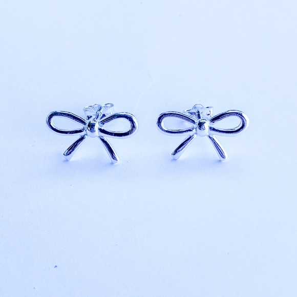 🆕️Bow Sterling Silver .925 Earrings - Picture 2 of 7